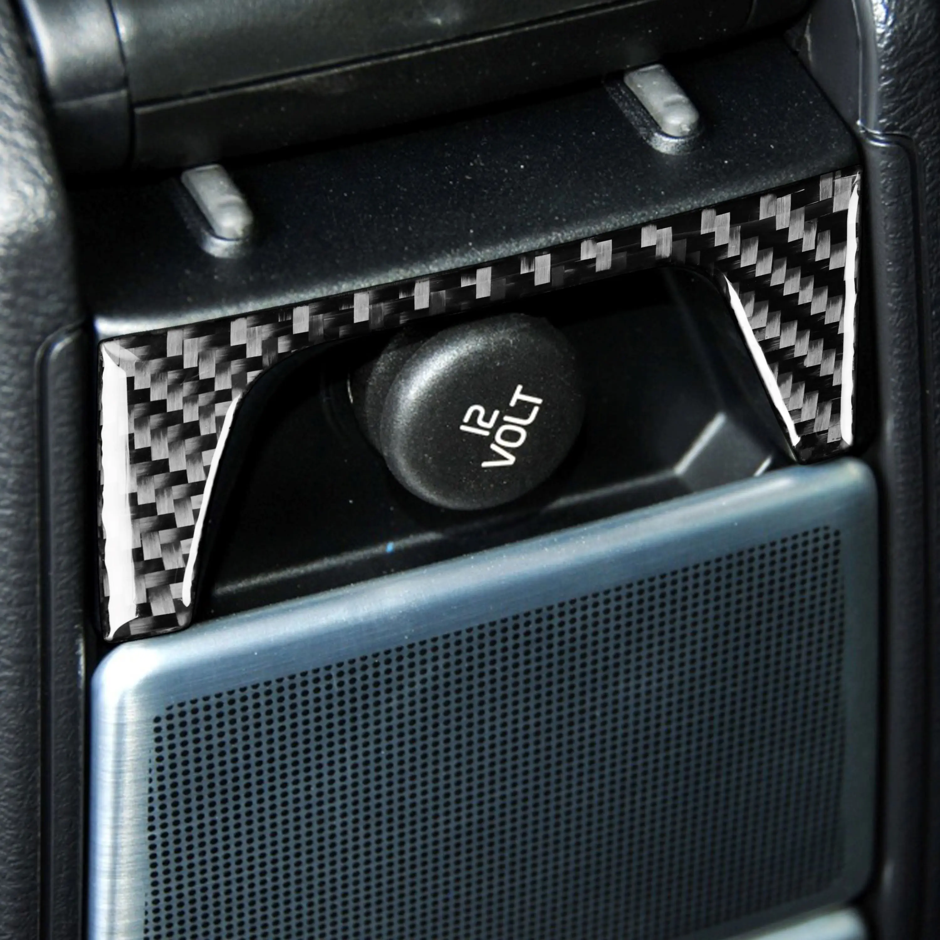 For Volvo XC90 2003—2014 Car Accessories Carbon Fiber Rear Center Console Control Panel Interior Cover Trim Sticker Modification