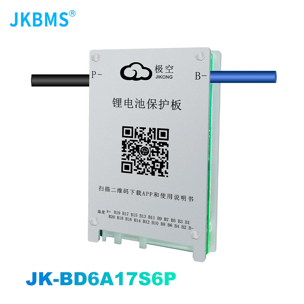 JKBMS BD6A17S6P Smart bms BT   8S 10S 12S 16S 17S 24V 48V BATTERY WITH 0.6A ACTIVE BALANCE bms lifepo4 Li-ion LTO