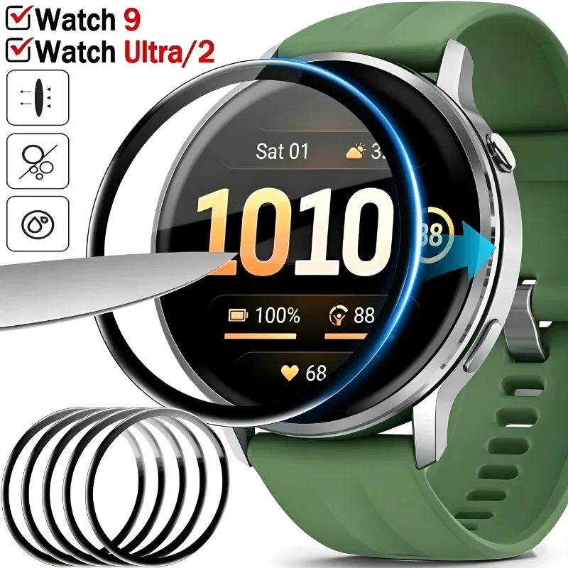 1/3/5PCS Soft Watch Films for Samsung Galaxy Watch 9 40mm 44mm Ultra 2 47mm HD Scratch-resistant Case Friendly Screen Protectors