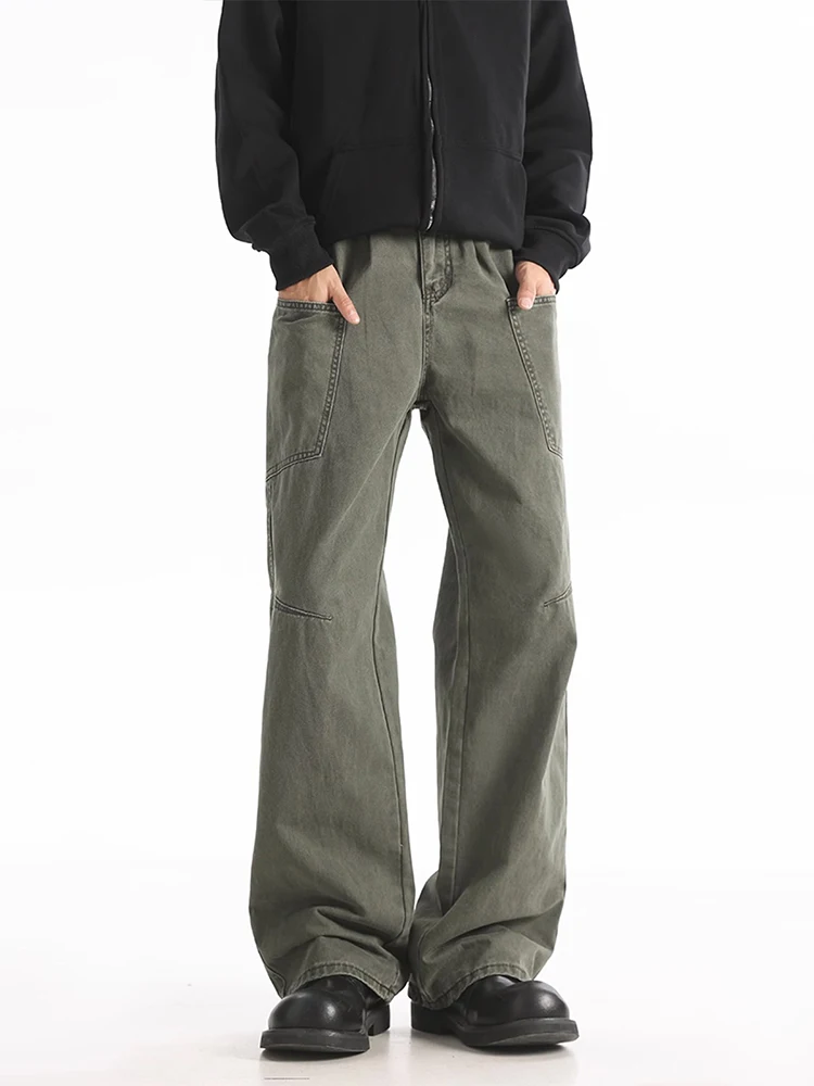 

American Retro Workwear Pants Loose Casual Straight Leg Long Trousers for Men And Women Summer High Street Trend Brand