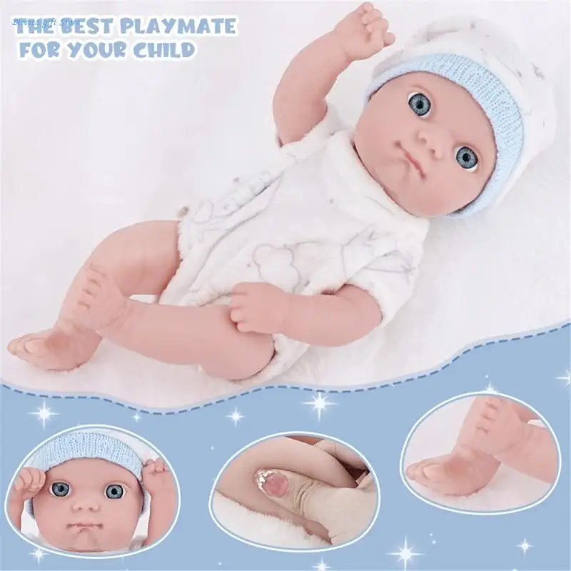 Lifelikes Soft Baby with Sleepwears and Hat Decoration for Children Over image 3