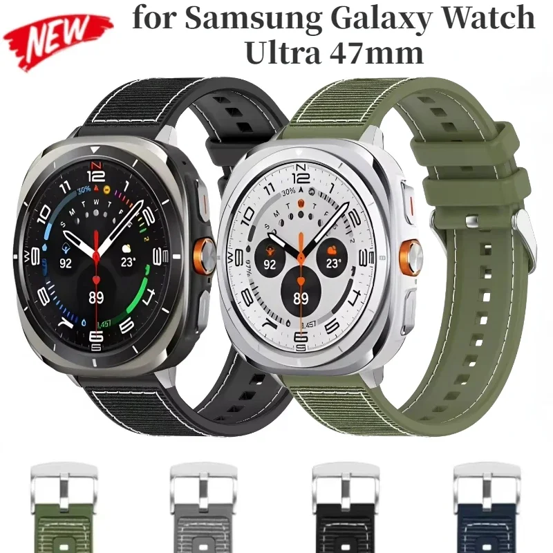 

Nylon Composite Braided Band for Samsung Galaxy Watch Ultra 47mm Sports Watchband Bracelet for Galaxy Watch Ultra 2025 47mm Belt