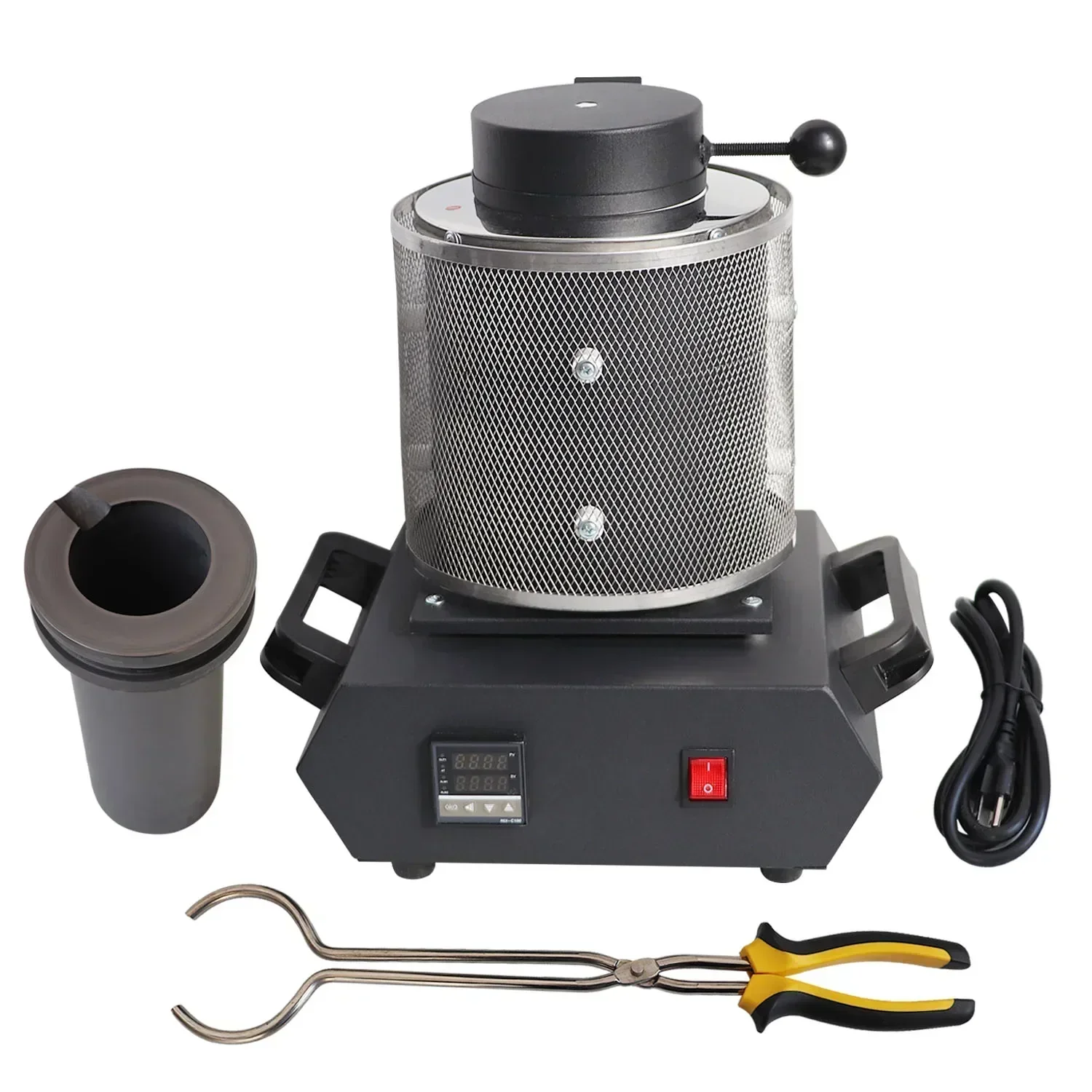 

Электрическая плавильная печь для ювелирных изделий 1 кг/2 кг/3 кг, 1600 Вт, алюминий, медь, золото, свинец, серебро, индукционная плавильная печь Ovan