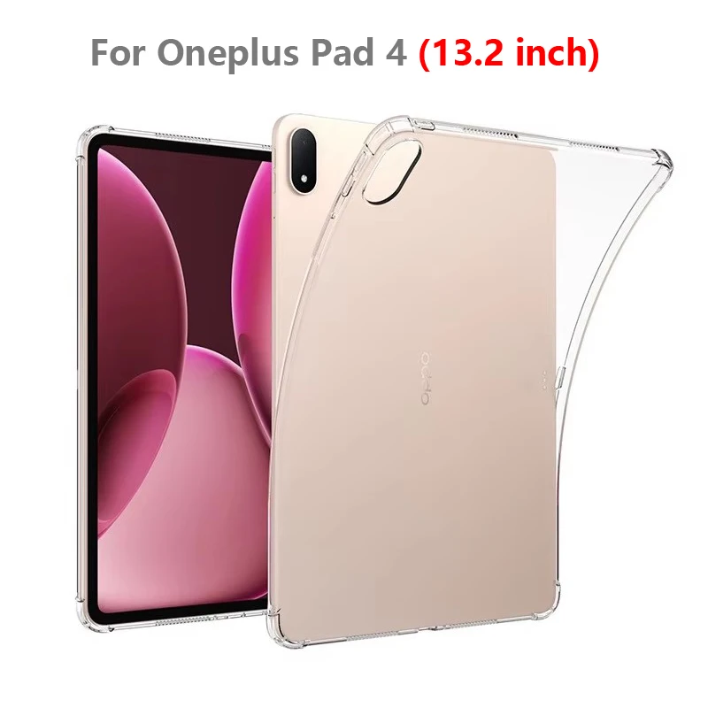 Coque For Oneplus Pad 4 Case 13.2 inch Soft TPU Clear Back Cover For Funda Oneplus Pad 4 Case For One Plus Pad 4 13.2 2026 Cover