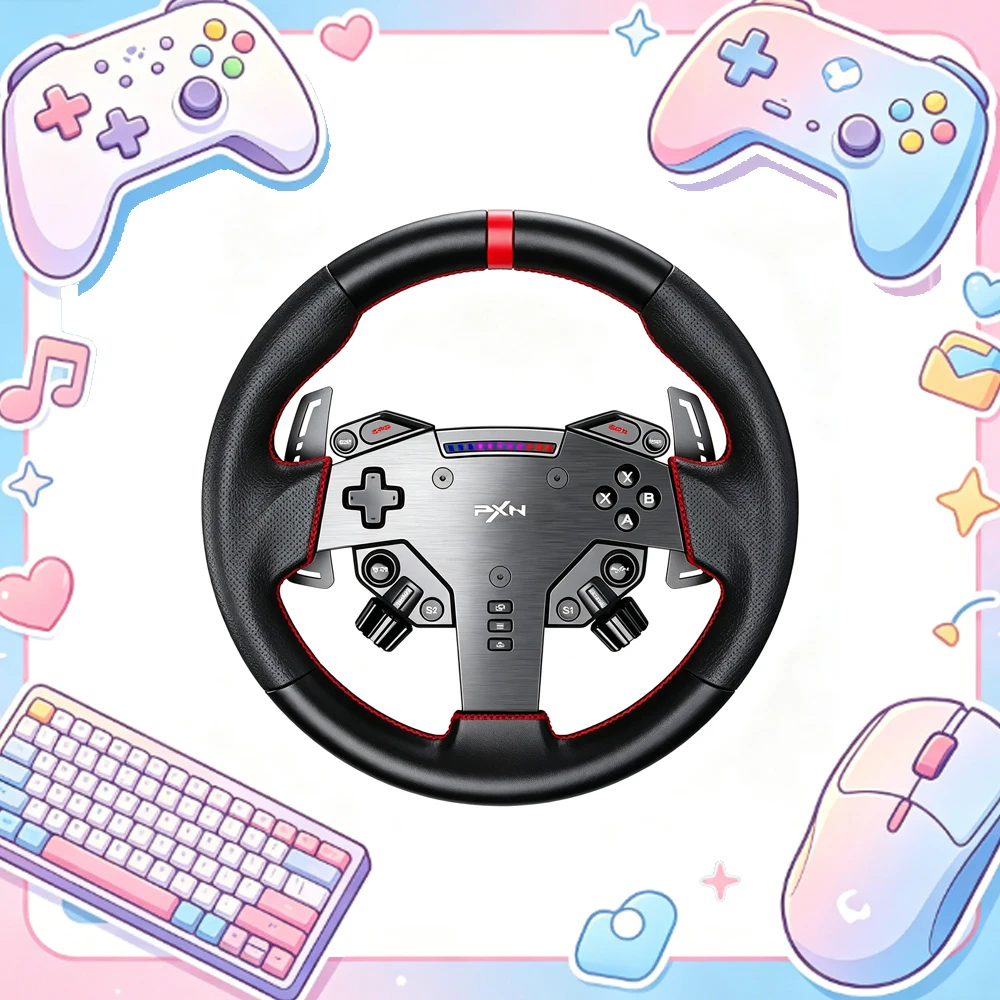 PXN W AS/W DS R2/ W CS R2 Game Steering Wheel Simulation Racing Game Replacement Dashboard Multi-functional Buttons Racing Wheel