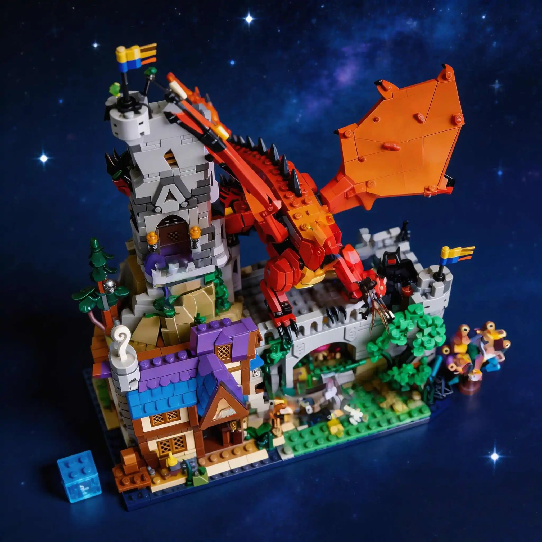 

Новый ретро-конструктор-замок, 3745 деталей, большая архитектурная модель в европейском стиле, сложная сборная игрушка для взрослых, коллекционная.