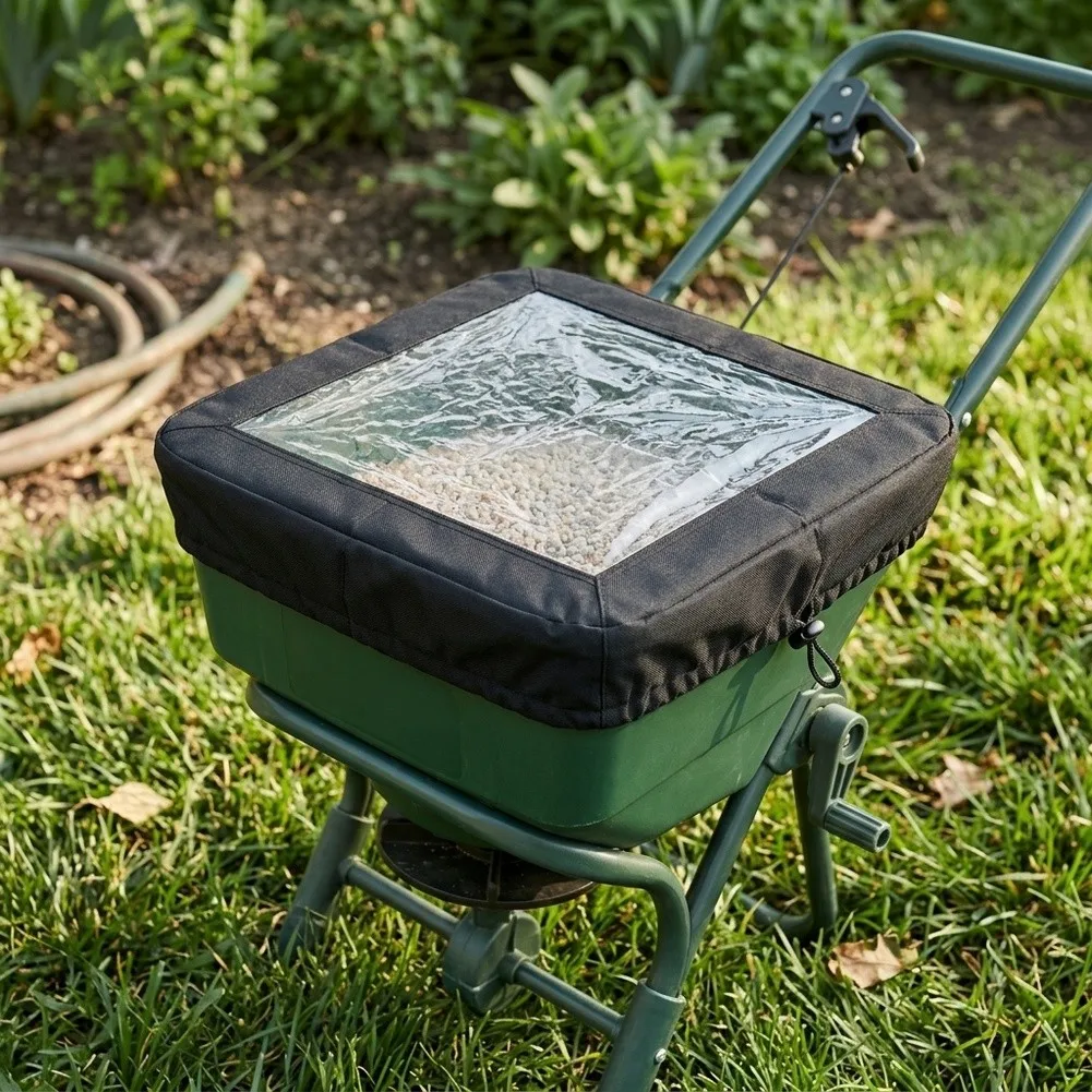 Broadcast Spreader Cover 36cm x 43cm Water Resistant For uv Resistant Windproof PVC Nylon Cover for Spreaders Broadcast