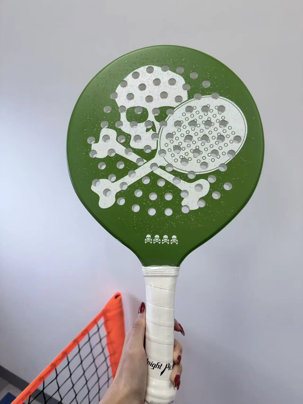 Carbon Fiber Padel Racket Skull Crossbone Design Lightweight Platform Pop Paddle Tennis Racket EVA Memory Foam Core Professional