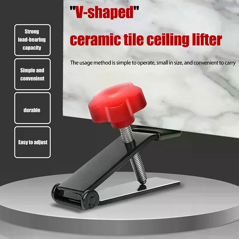 V-type Adjustable Tile Height Regulator Wall Tile Locator Super Load-bearing 250KG Tile Lift Leveling Device Construction Tools