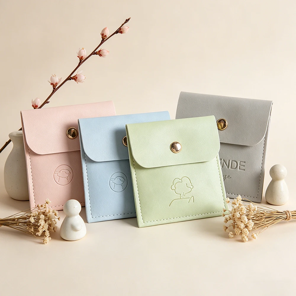 50pcs-pu-leather-button-jewelry-bag-personalized-logo-wedding-favors-makeup-pendant-bracelet-necklace-display-storage-packaging