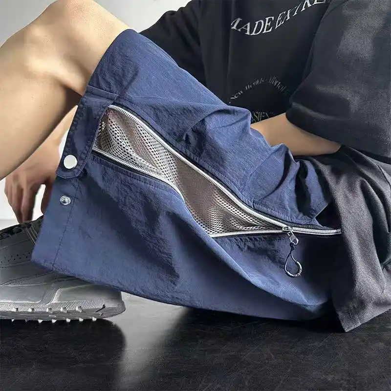 

Ice Silk Qui Dry orts Men's Summer Trendy Outdoor Mountain System Workwear Five-Quarter Casual Sports Leisure Mid-Length