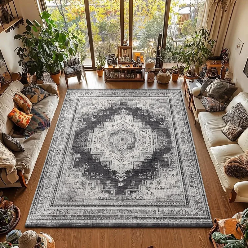 RAKKS Vintage Bohemian Entry Badezimmer Bodenmatte Kristall Fleece Wohnzimmer Großer Teppich Esszimmer Arbeitszimmer Sofa Nachttisch Teppich.
