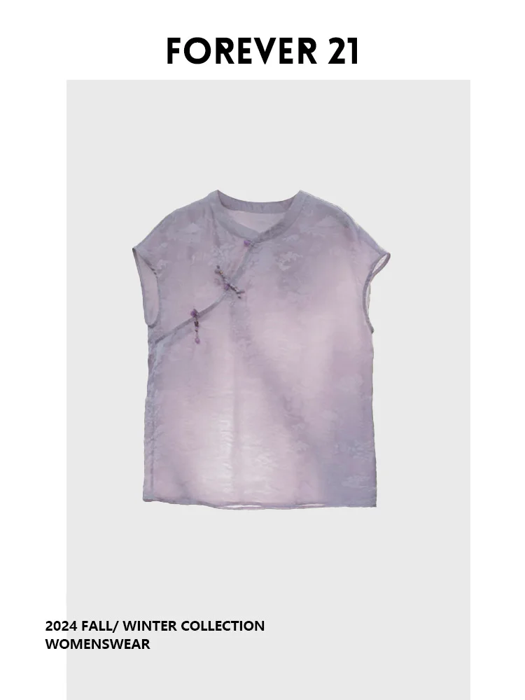 

Ele Chinese Sle Svel Top for Women Vintage Button Design Commute Sle V-Ne Regular Length Summer Faion