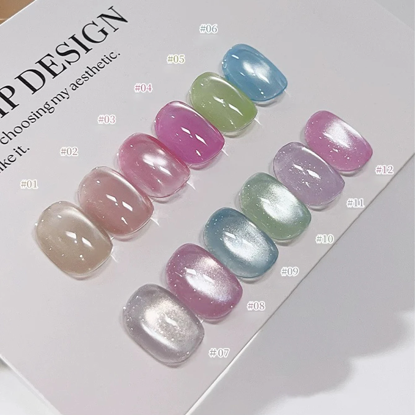 1-12 pz 15 ml Autunno Glitter per unghie Vetro colorato Occhio di gatto Gel Smalto per unghie UV LED Polimerizzazione Vacanza Regalo delle donne Nail Salon Kit fai da te