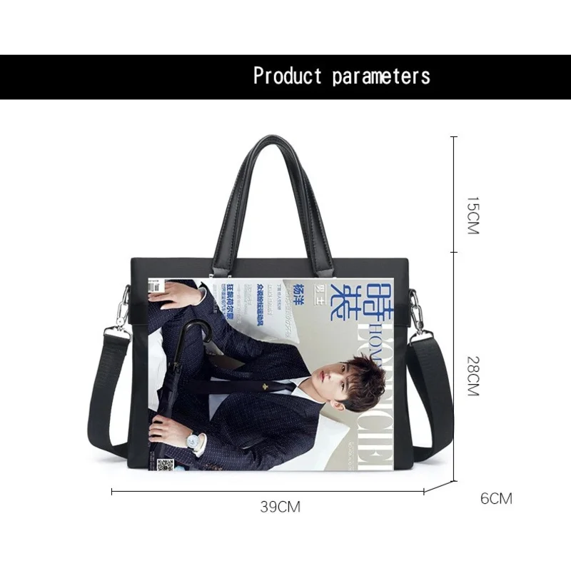 Men's Computer Laptop Bag Handbag Briefcase Attache Business official Oxford Shoulder Crossbody Bags Black Blue