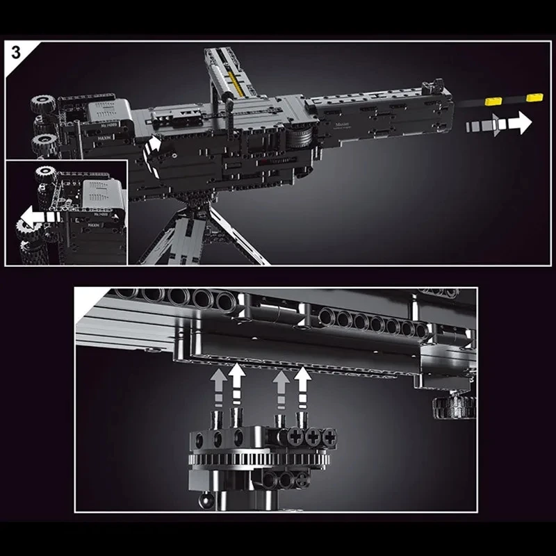 โมเดลปืนบล็อกตัวต่อของเล่นเพื่อการศึกษาสำหรับเด็กโมเดลปืนแม็กซิม14009ของเล่นเพื่อการศึกษาสำหรับเด็ก