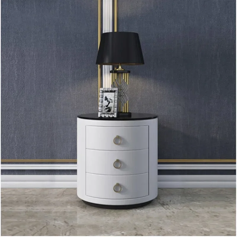 Essential Chevet Bedside Cabinet Narrow White Wood Designer Round Bedroom Closets Mesitas De Noche Para Habitacion Desk Drawer