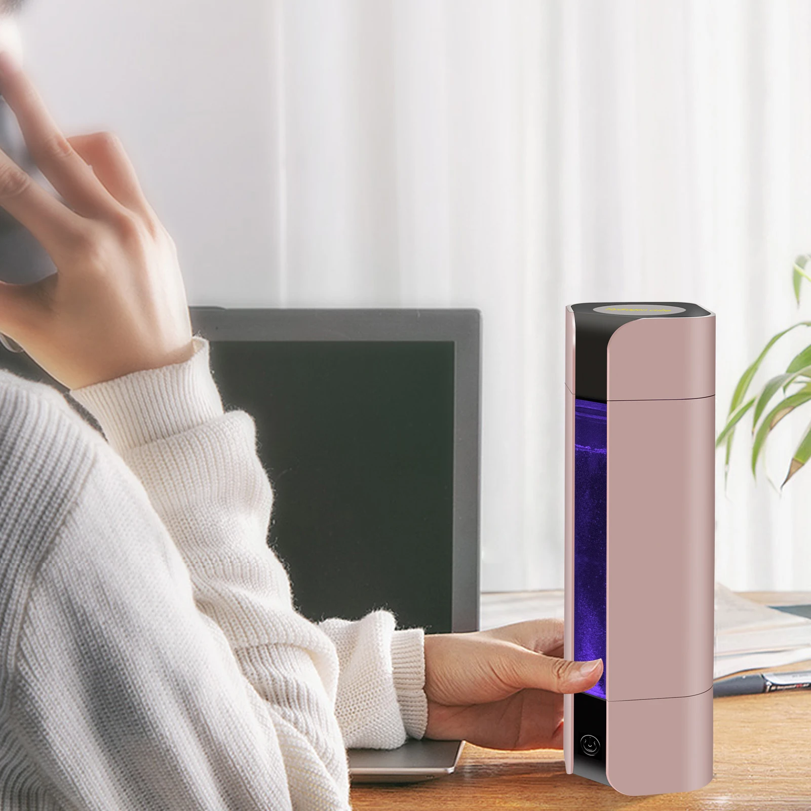 La mejor botella de agua con hidrógeno, beneficios para agua con hidrógeno CE para la salud, Color oro rosa