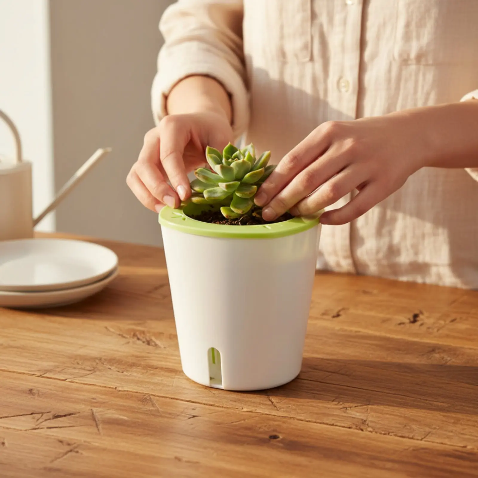 Self Watering Planter Large Size Self Watering Pot Water Reservoir Planter Hydroponic Garden Container Lightweight for Outdoor view 5