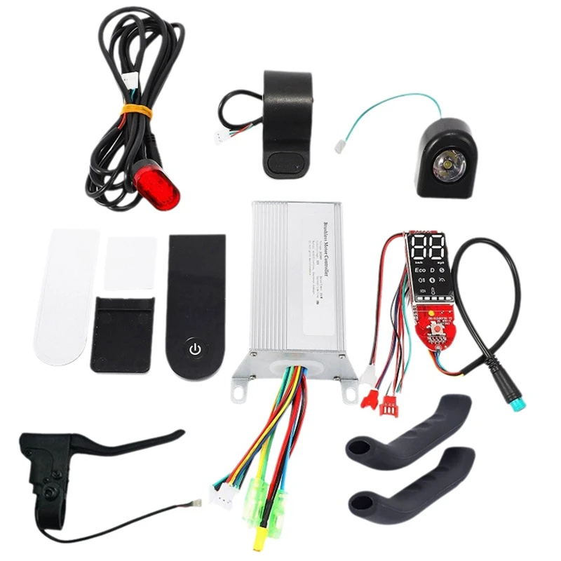 

ABKV-Scooter Accessories Electric 36V350W Controller Dashboard Accelerator Headlight Taillight Handbrake Complete Set
