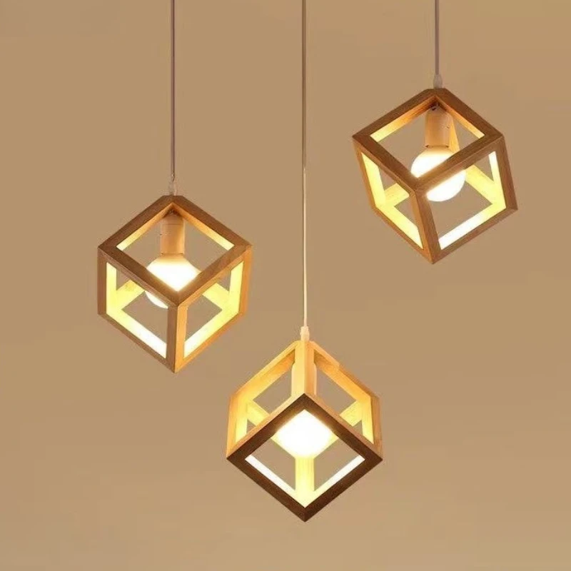 

Modern Personalized and Creative Original Wood Solid Wood Art Chandelier Used in Restaurants Living Room Pendent Lamp Fixture