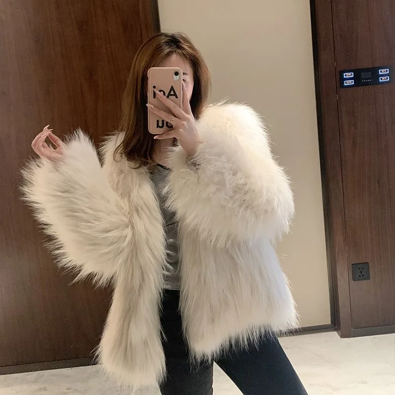 Woven Fur Coat for Women, Young Style, New Jacket, Autumn and Winter, 2024