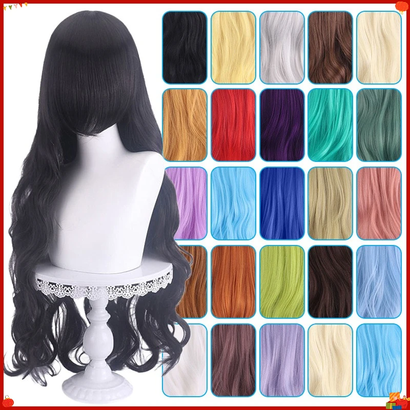 Fashion Long Curly Synthetic Wig Face-Framing Purple Cosplay Costume Anime Mi-ku Inspired Hair Party Wholesale
