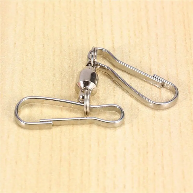 DT19 40 Pcs for Spinning Double Clip Swivel Hooks, 360 Degree Rotating Stainless Steel Hanging Hook Bracket for Wind Spinners,