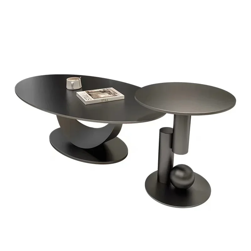 

Light Luxury Coffee Table Modern Simple Home Italian Living Room Designer Oval Cream Style