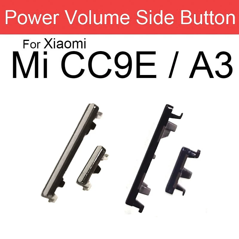 on/off Power Volume Side Button For Xiaomi Mi 5X 6X CC9E A1 A2 A3 Power Volume Up And Down Side Key Button Replacement Parts