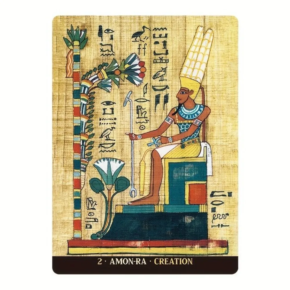Egyptian Gods Oracle Cards - Ancient Egypt Divination Deck 12.6*8.9cm for Meditation, Guidance - Papyrus Art Style - view 5