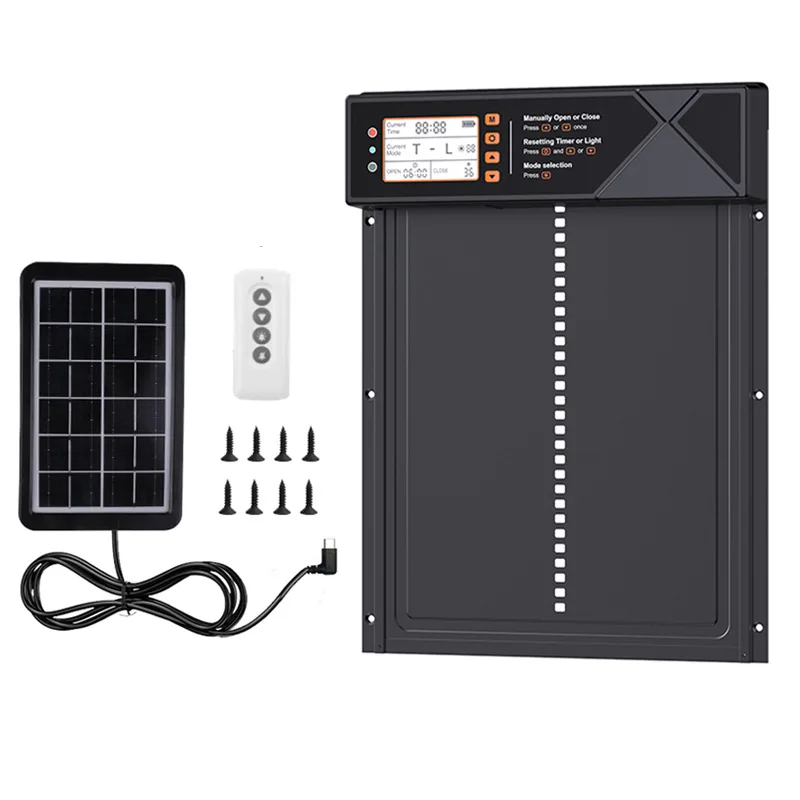 

Increase the size of the automatic timing chicken door, aluminum alloy pet door, light-sensitive solar chicken door induction
