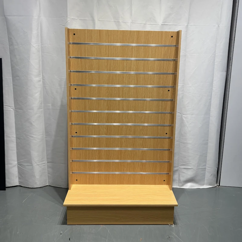 Custom.KIUYA Modern Hot Sale MDF Slatwall  Display Shelf 2 Way Slatwall Tower Display