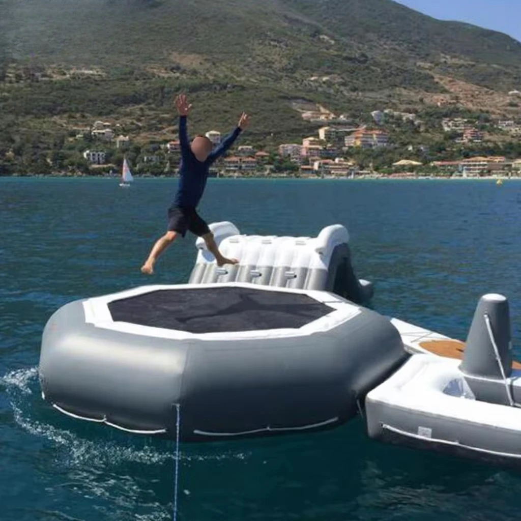 

Wholesale price Customized inflatable water trampoline game PVC material 100-500kg capacity 1 year warranty Outdoor water games