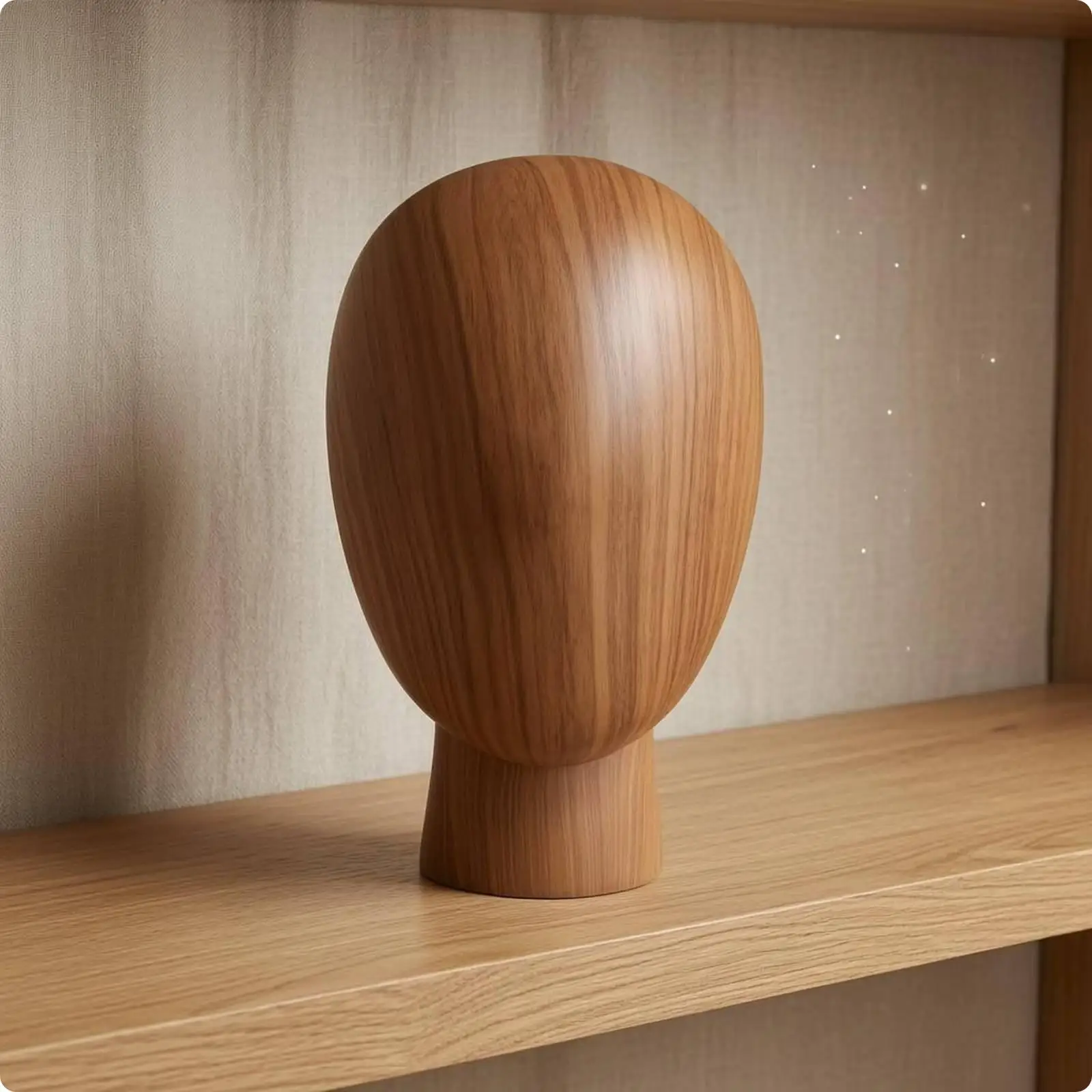 Mannequin Head Stand Cylindrical Neck Base Fiberglass Head Stand Long-Lasting