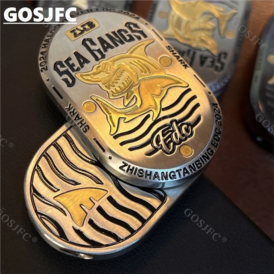サメEDC-ストレートスライダー,ダブルデッキ回転,クリエイティブな