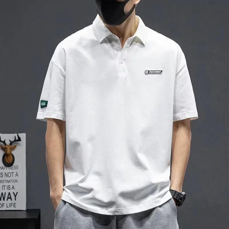 صيف جديد وصول القطن قميص بولو للرجال الساخن بيع بسيط قصير الأكمام شعبية بين المراهقين Ins الملابس العصرية العلامة التجارية