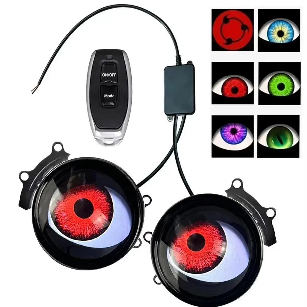 Striking Demon Eyes LED Spotlights Easy Installation Versatile Car Lights Sturdy Performance USB Lighting Car Headlights