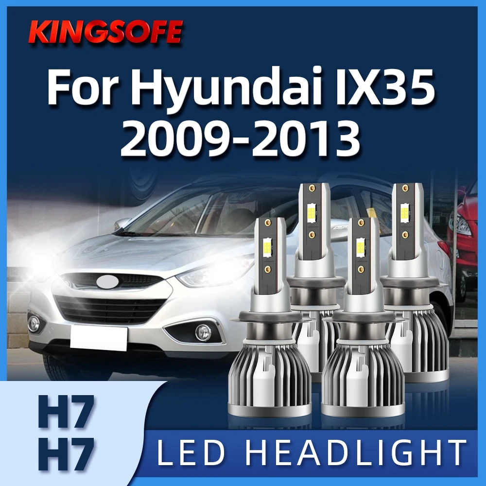 

KINGSOFE LED Headlight Bulbs 30000LM H7 Car Headlamp 6000K 12V For Hyundai IX35 2009 2010 2011 2012 2013