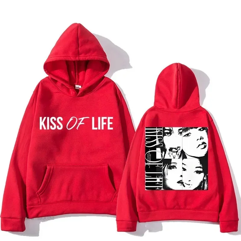 Kiss of Life Midas Touch Double Sided Printed Hoodie Hip Hop Fleece Sweatshirt Long Sleeve Clothing Moletom Gothic Hoodie