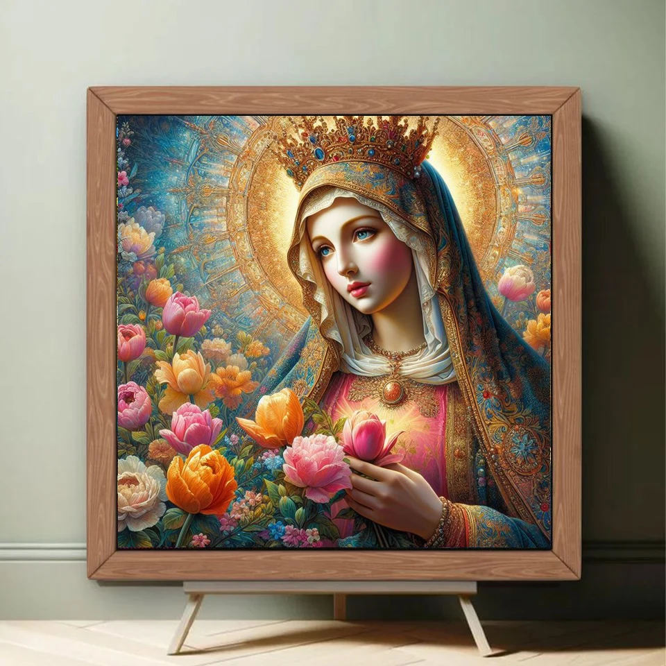 New Arrivals Diamond Painting Jesus and Mary Holy Family Full Diy Mosaic lily rose religion Art Pictures Gift Set Home Decor