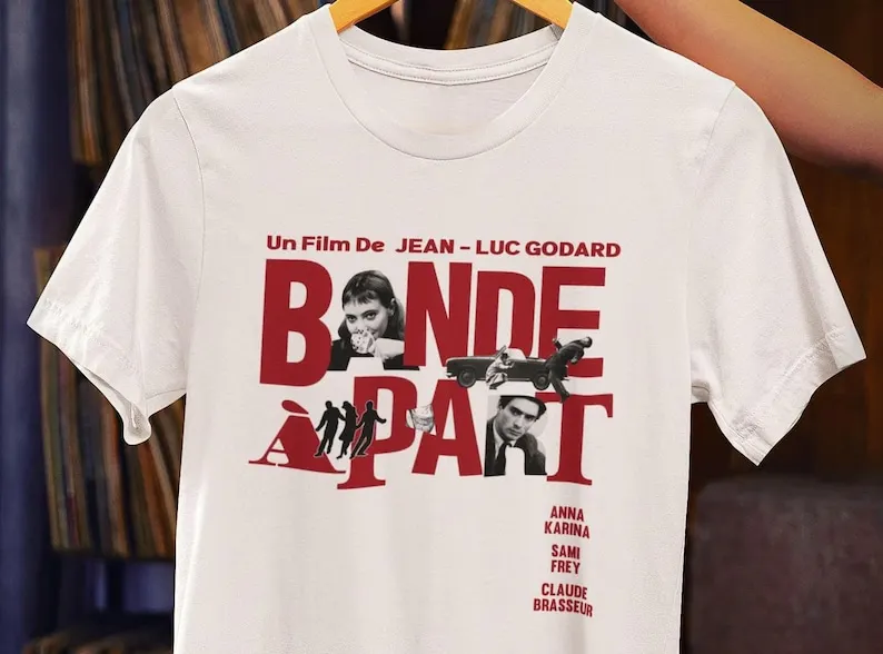 Bande à Part T-shirt, Jean-Luc Godard movie t-shirt, French New Wave classic, 60s cult movie t-shirt, gift