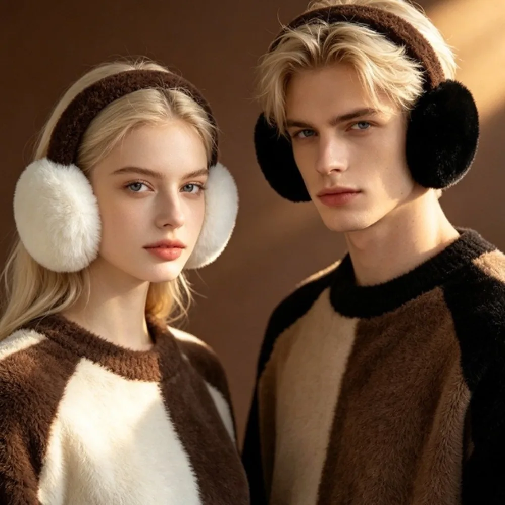 New Foldable Earmuffs Faux Fur Soft Winter Earmuffs Ear Protection Headband Adults and Older Children