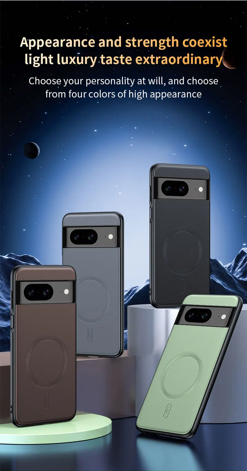 Für Pixel 8a Hülle Magnetische Leder-Schutzhülle Für Google Pixel 8a Anti-Fingerabdruck Rutschfest PC+TPU – Detail 7
