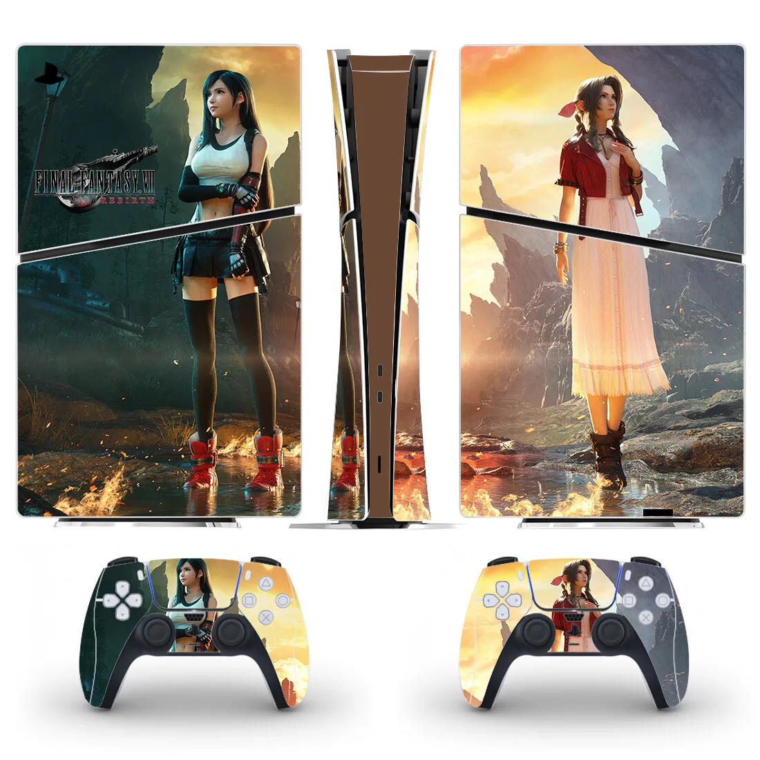 Final Fantasy Rebirth PS5 Slim Digital Skin Sticker Decal Cover for Console and 2 Controllers New PS5 Slim Skin Vinyl