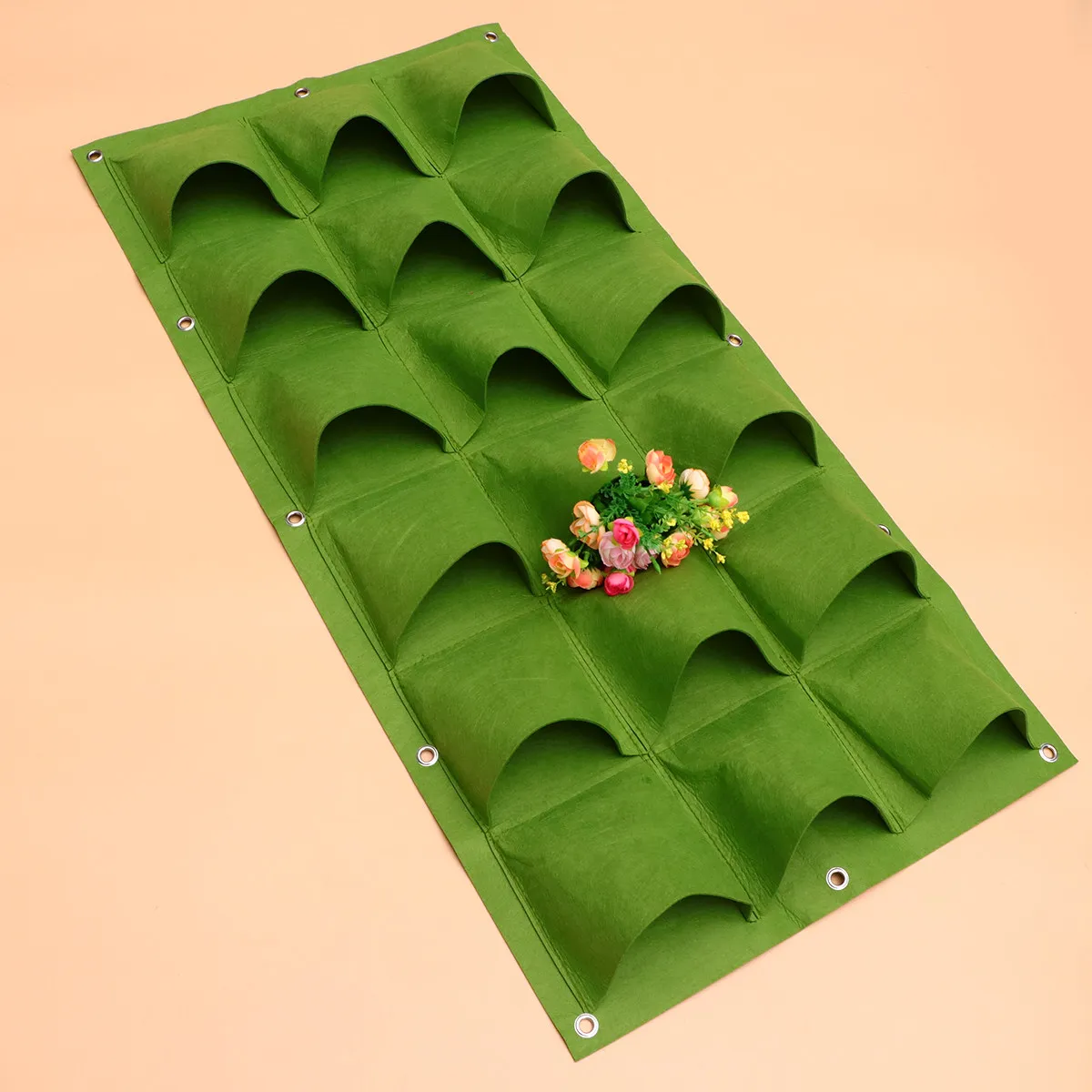 12-Pocket Vertical Wall Hanging Felt Planter Bag for Indoor Outdoor Gardening Space Saving Herb Vegetable Succulent Growing