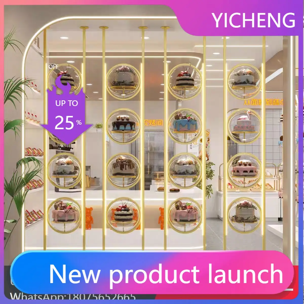 LYY  Cake Model Display Stand Iron Art Display Rack Dustproof