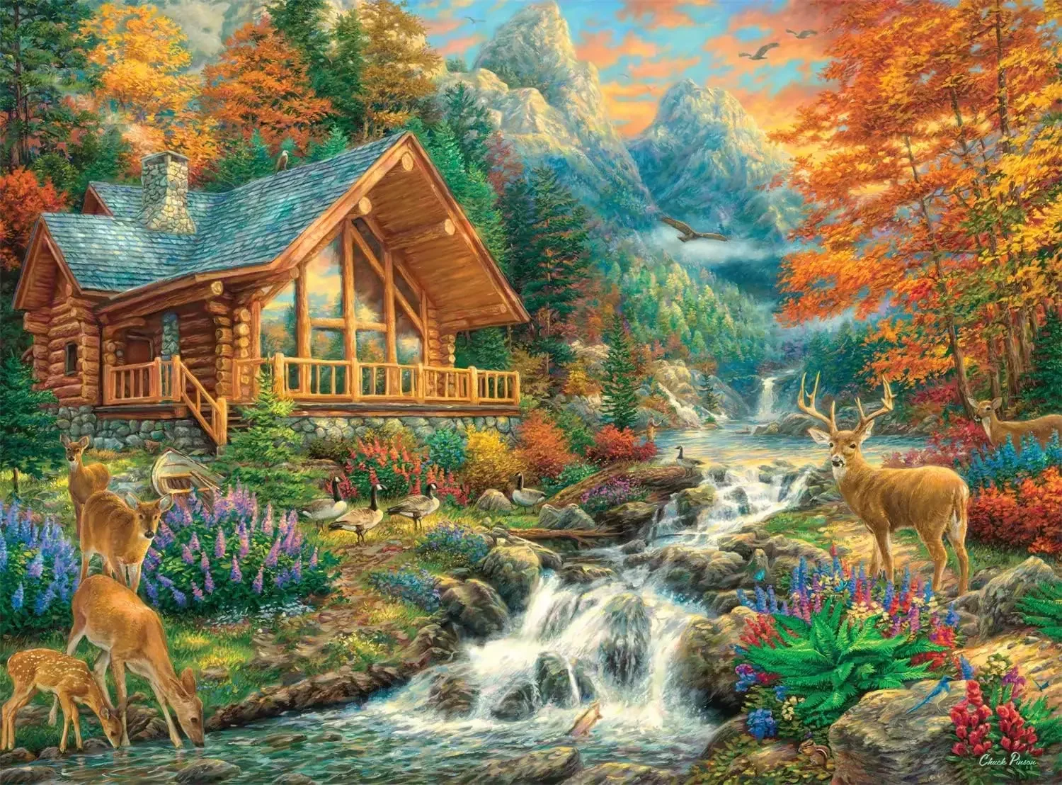 

500Pcs woode Puzzle Mountains and Rivers Jigsaw Puzzle Family Fun Activity Best Gift for Holidays Birthday and Special Occasions