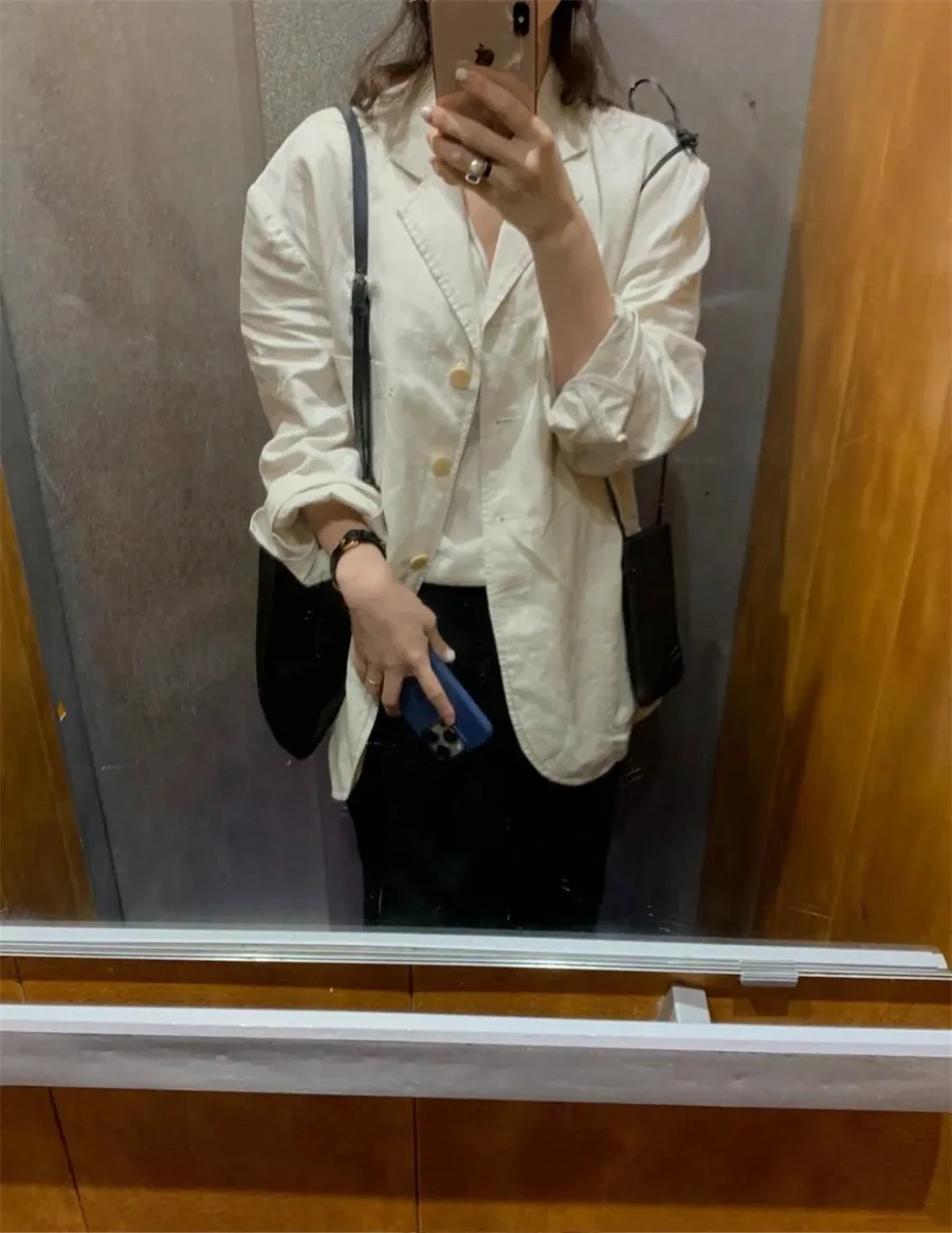 عارضة Sle رقيقة التلبيب واسعة الساق دعوى للنساء الخريف وصول جديد فضفاض صالح طويل Sve لون نقي PREON عمال