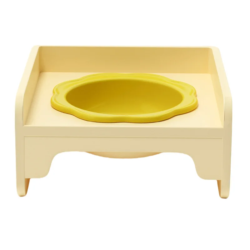 

Cute Personality Ceramic Square Pet Bowl Drinking Food Not Easy To Knock Over Cat Dining Table for Puppy Dog Cat Pet Supplies